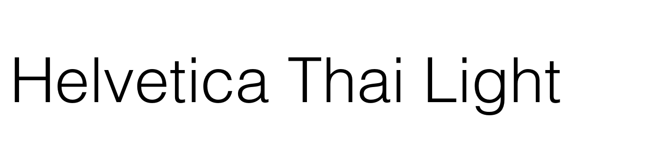 Helvetica Thai Light